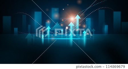 business vector illustration design Stock market charts or Forex trading charts for business and finance ideas. 114869679