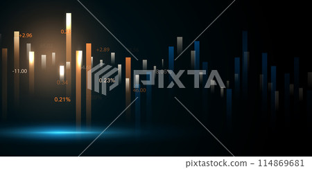business vector illustration design Stock market charts or Forex trading charts for business and finance ideas. 114869681