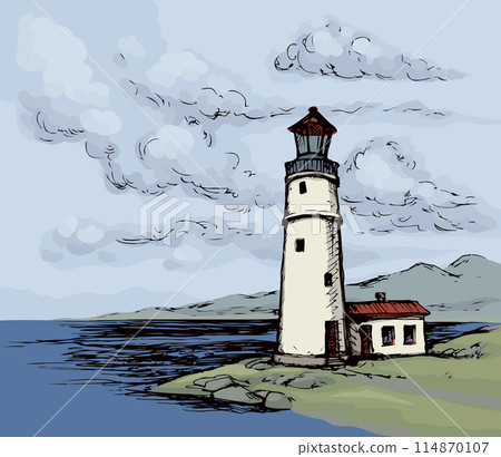 Lighthouse. Vector drawing Lighthouse. Vector drawing 114870107