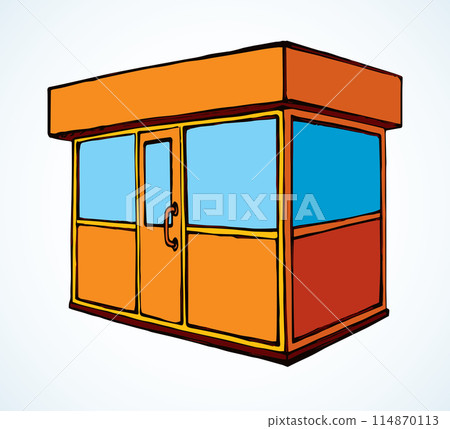 Shop stall. Vector drawing Shop stall. Vector drawing 114870113