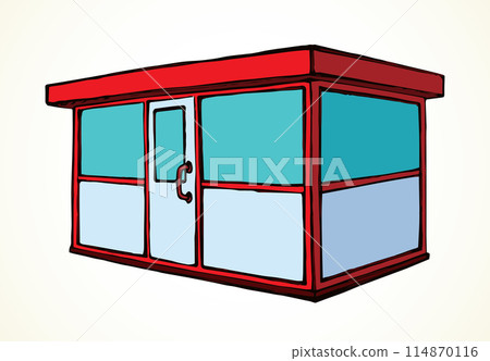 Shop stall. Vector drawing 114870116