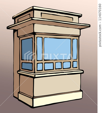 Shop stall. Vector drawing kiosk 114870160