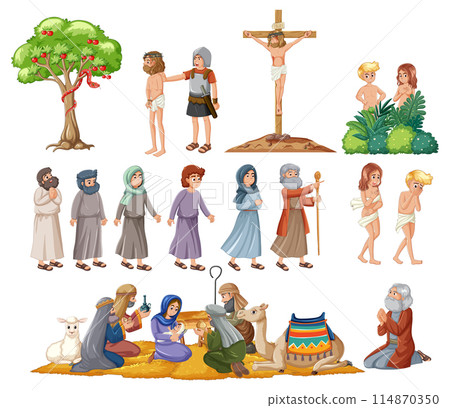 Diverse Biblical Scenes and Characters 114870350
