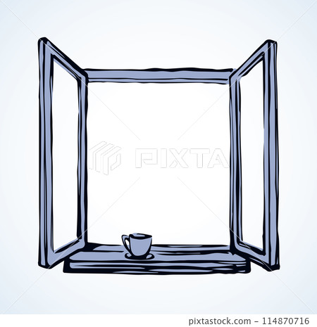 Open window. Vector drawing Open window. Vector drawing 114870716