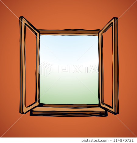 Open window. Vector drawing 114870721