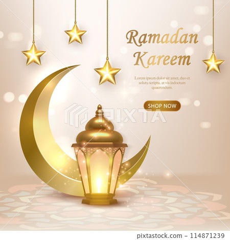 3D Islamic lantern star crescent moon with elegant bokeh background. suitable for Ramadan, Raya Hari, Eid al Adha Islamic holiday 3D Islamic lantern star crescent moon with elegant bokeh background. suitable for Ramadan, Raya Hari, Eid al Adha Islamic holiday 114871239