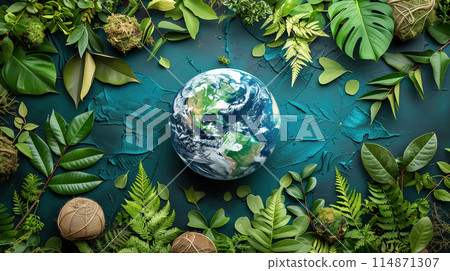 Earth Surrounded by Green Plants 114871307