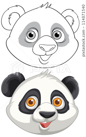 Cute Panda Vector Illustration Cute Panda Vector Illustration 114871540