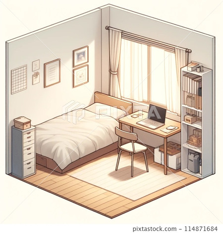 白色緊湊型房間 白色緊湊型房間 114871684