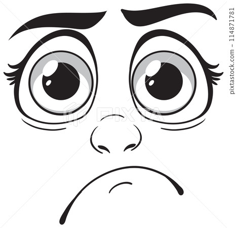 Sad Expression Vector Illustration Sad Expression Vector Illustration 114871781