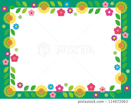 花卉圖案框架白色空間夏季 114872063