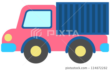 cute sweet hand drawn colorful toys for kid illustration toy truck 114872282
