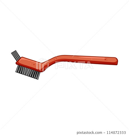 pipe wire brush cartoon vector illustration 114872333