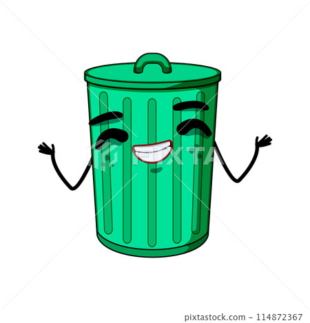 waste trash bin character cartoon vector illustration waste trash bin character cartoon vector illustration 114872367