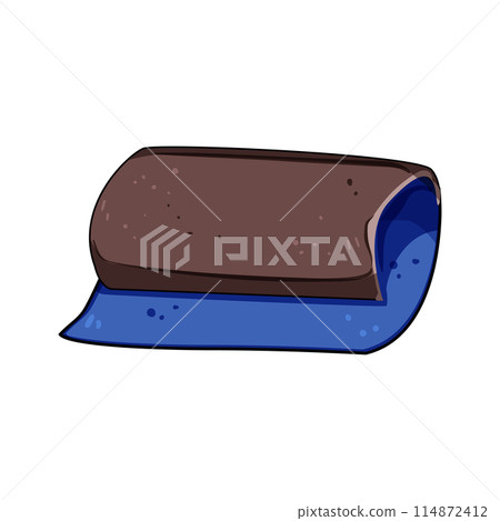 abrasive sandpaper cartoon vector illustration 114872412