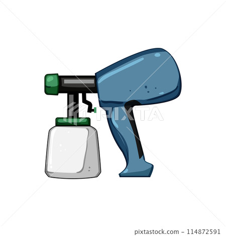 car paint sprayer cartoon vector illustration 114872591