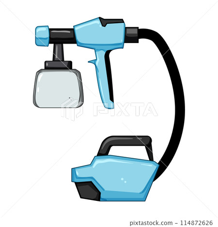 gun paint sprayer cartoon vector illustration 114872626