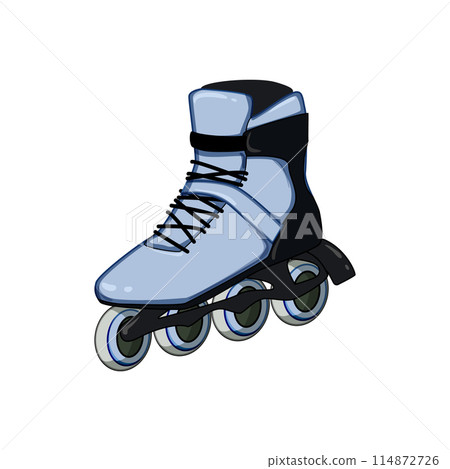 fitness inline skates cartoon vector illustration 114872726