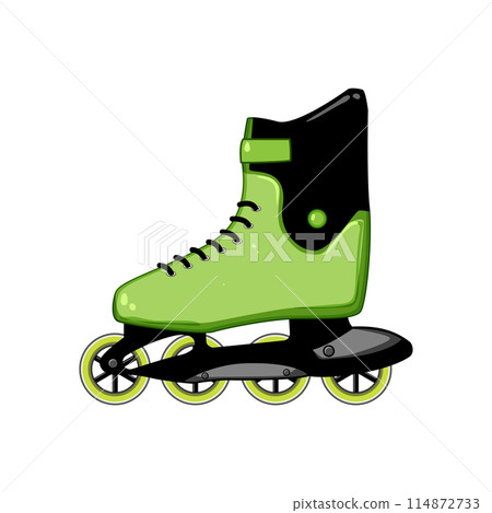 wheel inline skates cartoon vector illustration 114872733