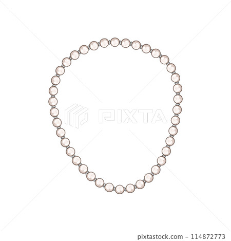 accessories beads necklace cartoon vector illustration accessories beads necklace cartoon vector illustration 114872773