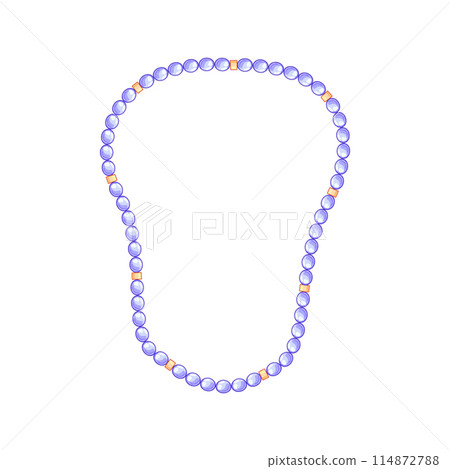 bead beads necklace cartoon vector illustration 114872788