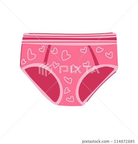slim woman panties cartoon vector illustration 114872885