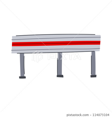 rail guard rails cartoon vector illustration 114873104