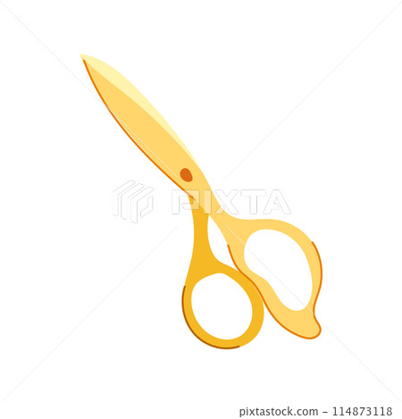 banner gold scissor cartoon vector illustration banner gold scissor cartoon vector illustration 114873118