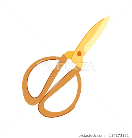 grand gold scissor cartoon vector illustration 114873121