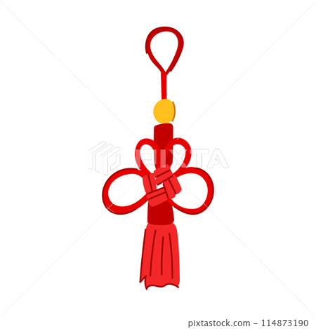 symbol chinese lucky knot cartoon vector illustration 114873190