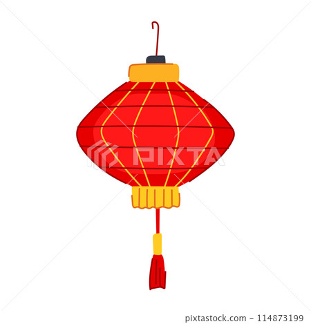 paper chinese lamp cartoon vector illustration paper chinese lamp cartoon vector illustration 114873199