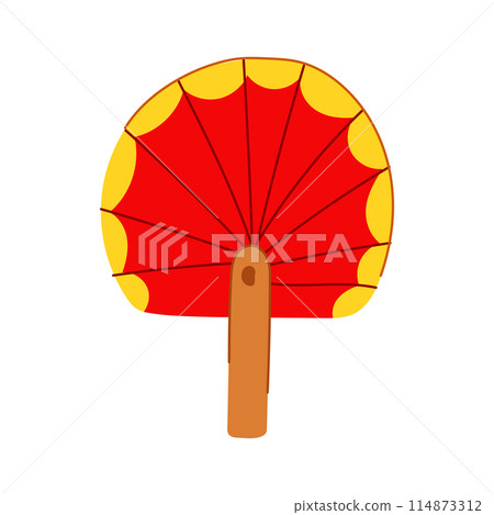japanese chinese fan cartoon vector illustration japanese chinese fan cartoon vector illustration 114873312