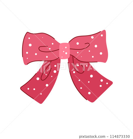 tie hair ribbon cartoon vector illustration 114873330