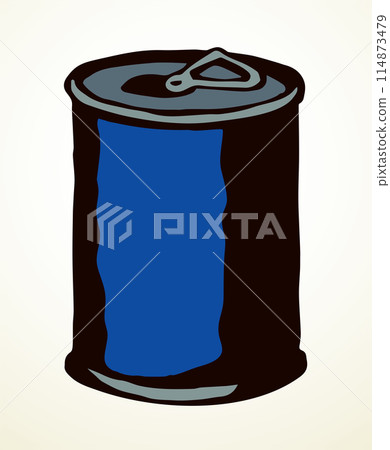 Can bottle. Vector drawing sketch Can bottle. Vector drawing sketch 114873479