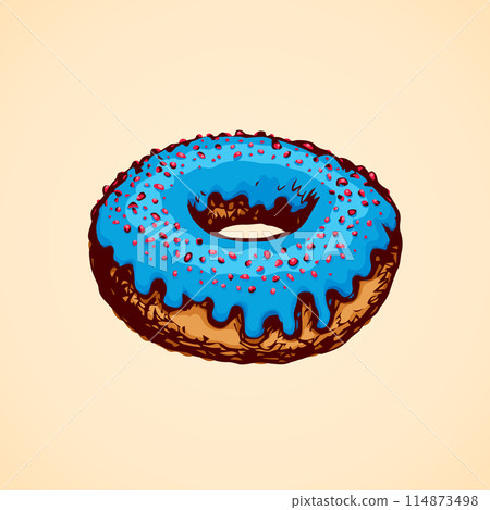 Donut. Vector drawing Donut. Vector drawing 114873498
