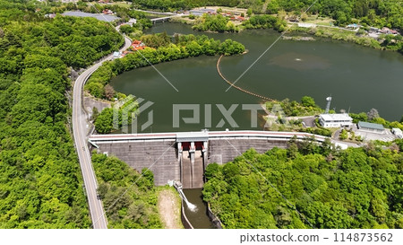 廣島縣東廣島市_新綠色【向無水壩】無人機空拍_MUK_No04 廣島縣東廣島市_新綠色【向無水壩】無人機空拍_MUK_No04 114873562