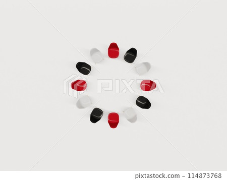 從正上方看，椅子圍成一圈 114873768