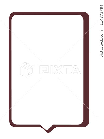 Simple speech bubble dark brown Simple speech bubble dark brown 114873794