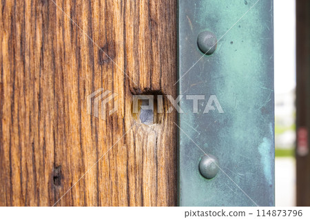 佐賀城的城門上還殘留著佐賀叛亂留下的彈孔 114873796