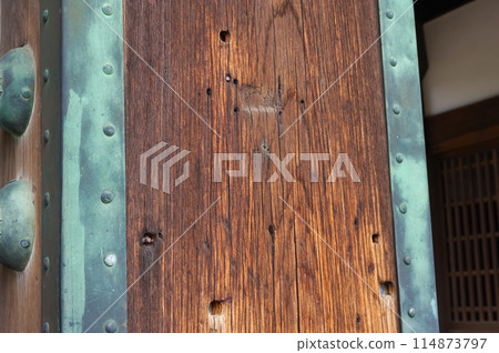 佐賀城的城門上還殘留著佐賀叛亂留下的彈孔 114873797