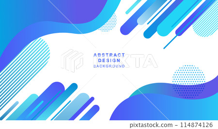 由藍色組成的抽象形狀背景材料 114874126