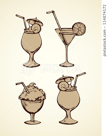 Cocktail. Vector drawing Cocktail. Vector drawing 114874172