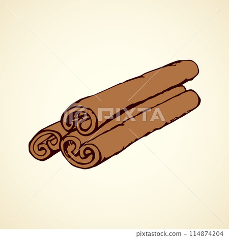 Cinnamon. Vector drawing Cinnamon. Vector drawing 114874204