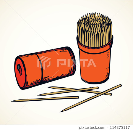 Toothpicks. Vector drawing 114875117
