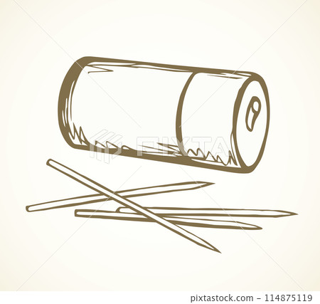 Toothpicks. Vector drawing icon sign Toothpicks. Vector drawing icon sign 114875119