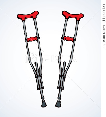 Crutch. Vector drawing Crutch. Vector drawing 114875133