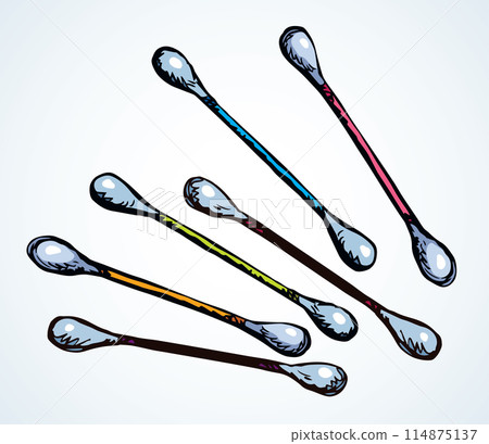 Ear sticks. Vector drawing icon 114875137