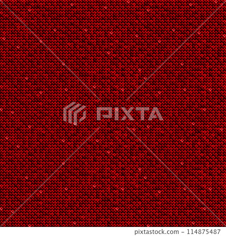 Poster template from red sequins, glitters 114875487
