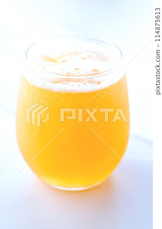 glass of chilled beer glass of chilled beer 114875613