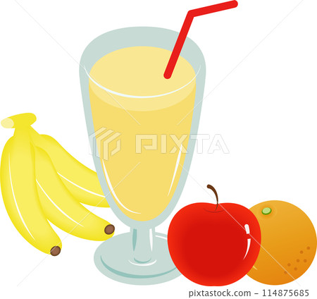 Mixed juice and fruit 114875685